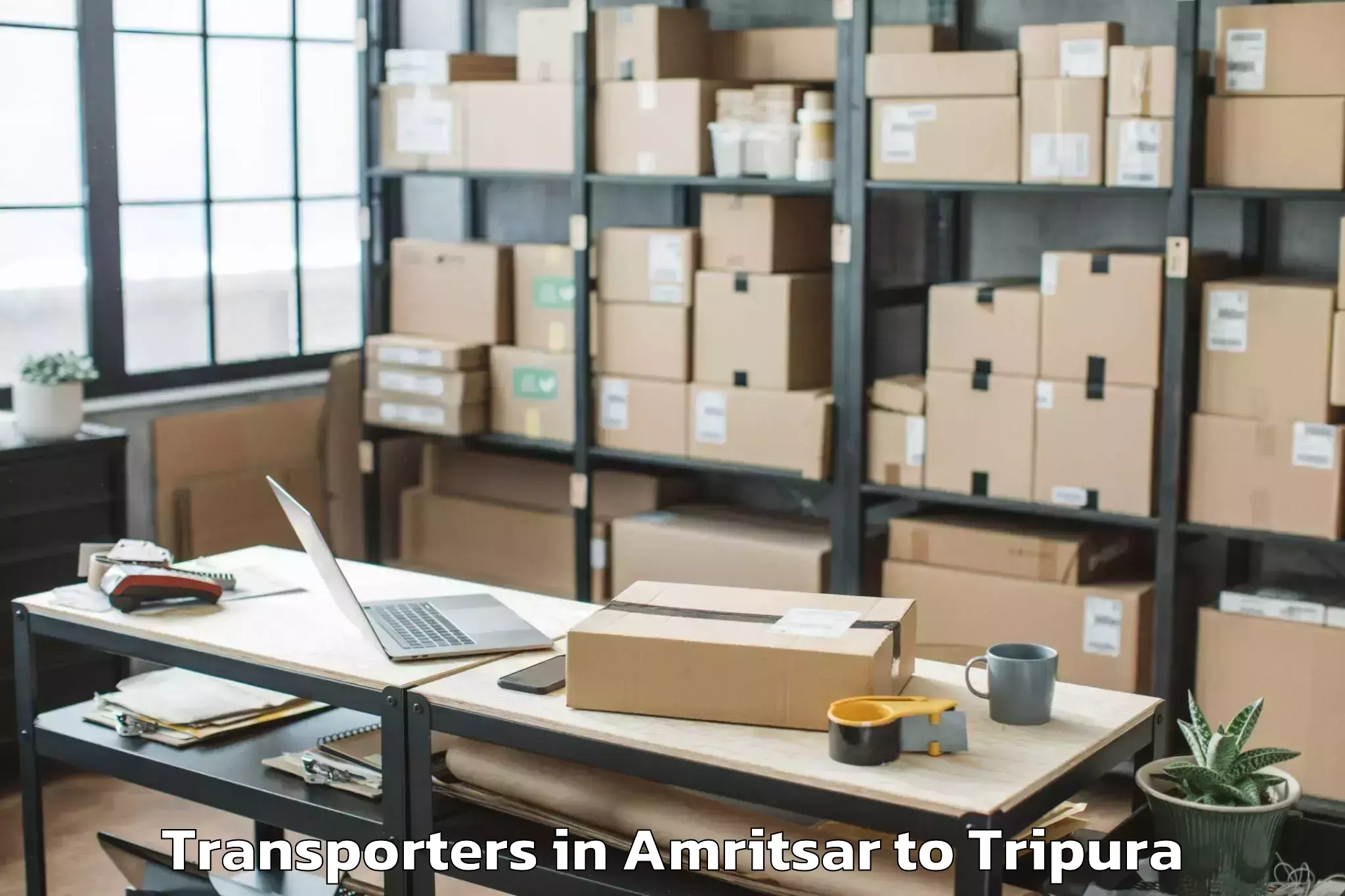 Top Amritsar to Amarpur Transporters Available